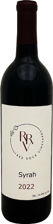 2022 Syrah Red Rock Vineyards bottle